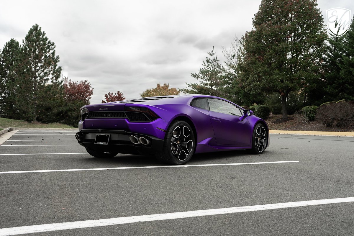 ExoticVWraps's tweet photo. “Ain’t no mercy.” @lamborghini #Huracan rolling out of #EVW with a fresh new Matte Iced Amethyst Titanium Wrap. Swipe⏩ to see the rest of the🔥 • https://t.co/zaKjMps2qf