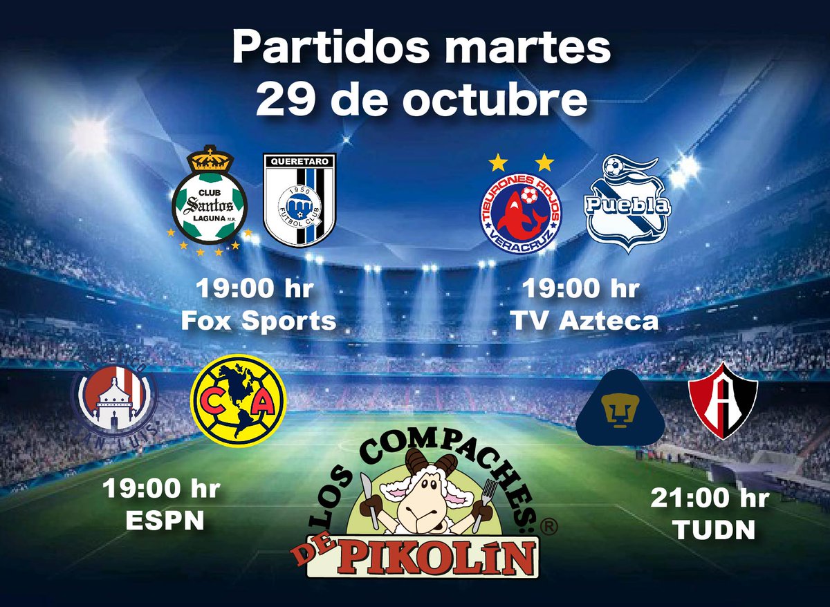 Esta semana tenemos jornada doble. 🤓
Te compartimos los horarios del día de hoy. ⏰📅 #LigaBBVA #LigaMX