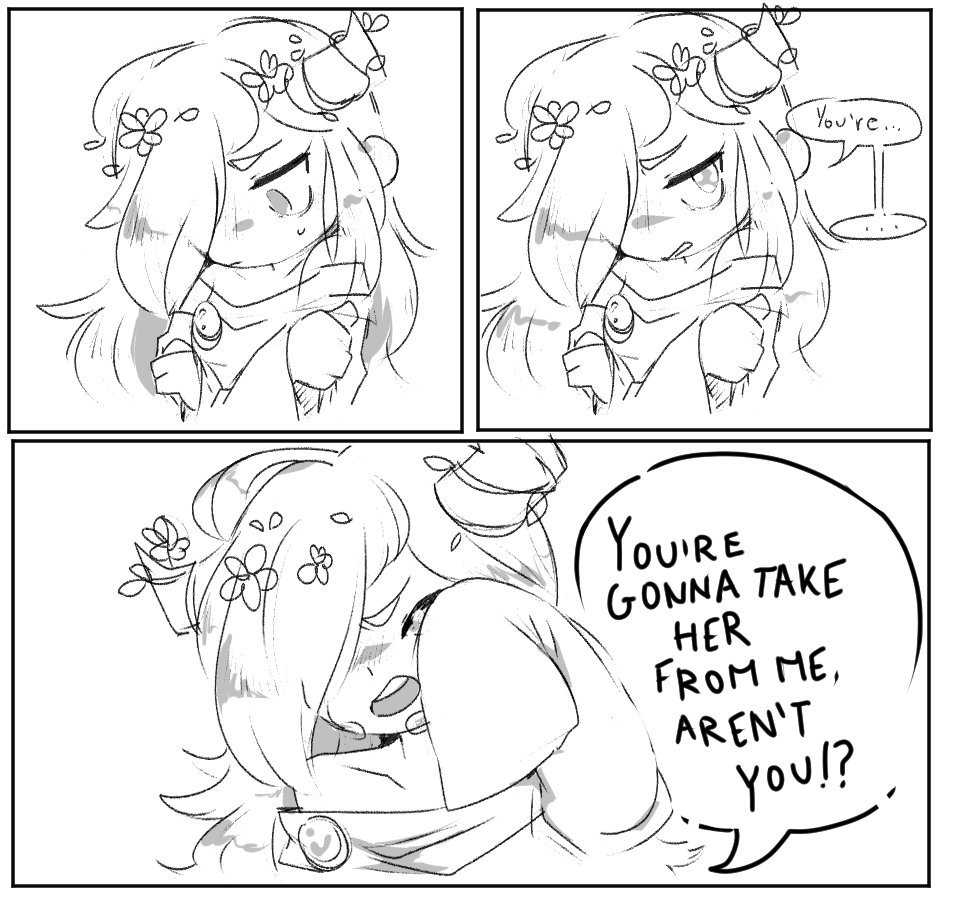 out of context oc comic but basically amaryllis's biggest fear is losing starlite 