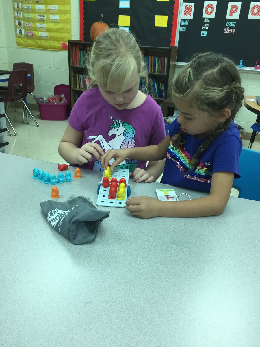 We learned our first <a href="/ThinkFun/">ThinkFun</a> game today. The class felt frustration and excitement and used great persistence and teamwork learning Balance Beans! @EESMaher #OneCCPS