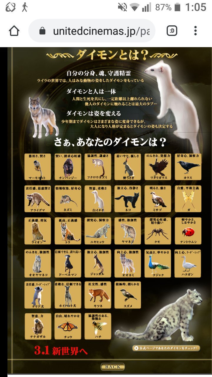 フレイナ ライラの冒険のエモい設定と言ったらダイモン 守護霊 やな 自分の魂の分身 半身 のような存在で動物の姿をして性別も逆 子どもの頃は姿が定まっていなくて変化したりするが 大人になると定まる 自分以外に触れてはいけない 離れるといけない