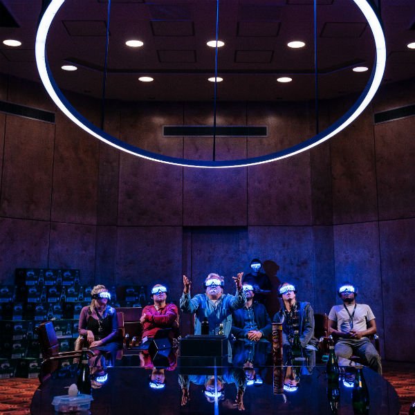 RevWhoGuest's tweet photo. Another enthralling #NTPlatform with the chance to hear writer/director Annie Baker & designer/director Chloe Lamford being interviewed by @DanRebellato on the set of the superb #TheAntipodes @NationalTheatre A privilege to have this extra dimension to an extraordinary play https://t.co/3o0YU9ZiBC