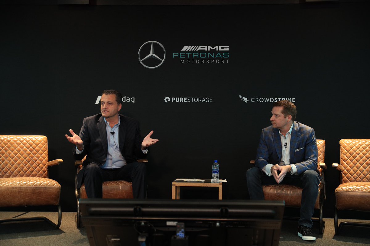 NasdaqExchange's tweet photo. Highlights from tonight's Mercedes-Benz Motorsport CEO Forum:

🏆 Inspiration from elite athletes @LewisHamilton, @MJGold &amp; @chrisfroome

💻 Lessons on cybersecurity strategy from @CrowdStrike's @George_Kurtz

🕶️ A look inside the @TommyHilfiger brand story

@MercedesAMGF1 https://t.co/ms7lSWYfOw
