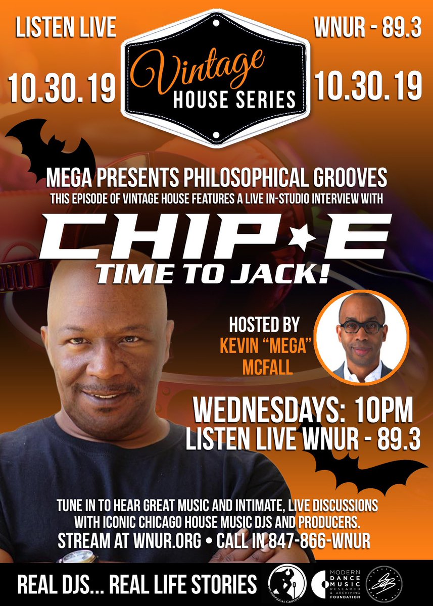 Mark your calendars to #Tunein Wednesday 10/30/2019 at 10p CT to hear the story of Time to Jack creator Chip E. Only on #VintageHouse on <a href="/HouseArchive/">Vintage House WNUR | VintageHouseShow.com</a> WNUR 89.3 FM #thisishouse