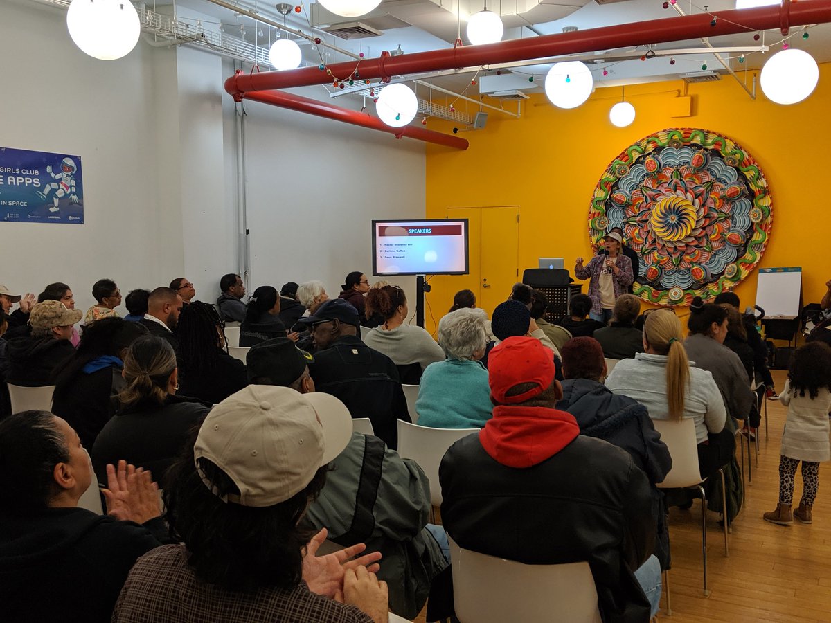 "We can't allow nycha to continue to treat tenants like nothing, and we won't." - Debra Medina, Housing Counselor at GOLES speaks at a town hall full of fed-up Riis Houses tenants.