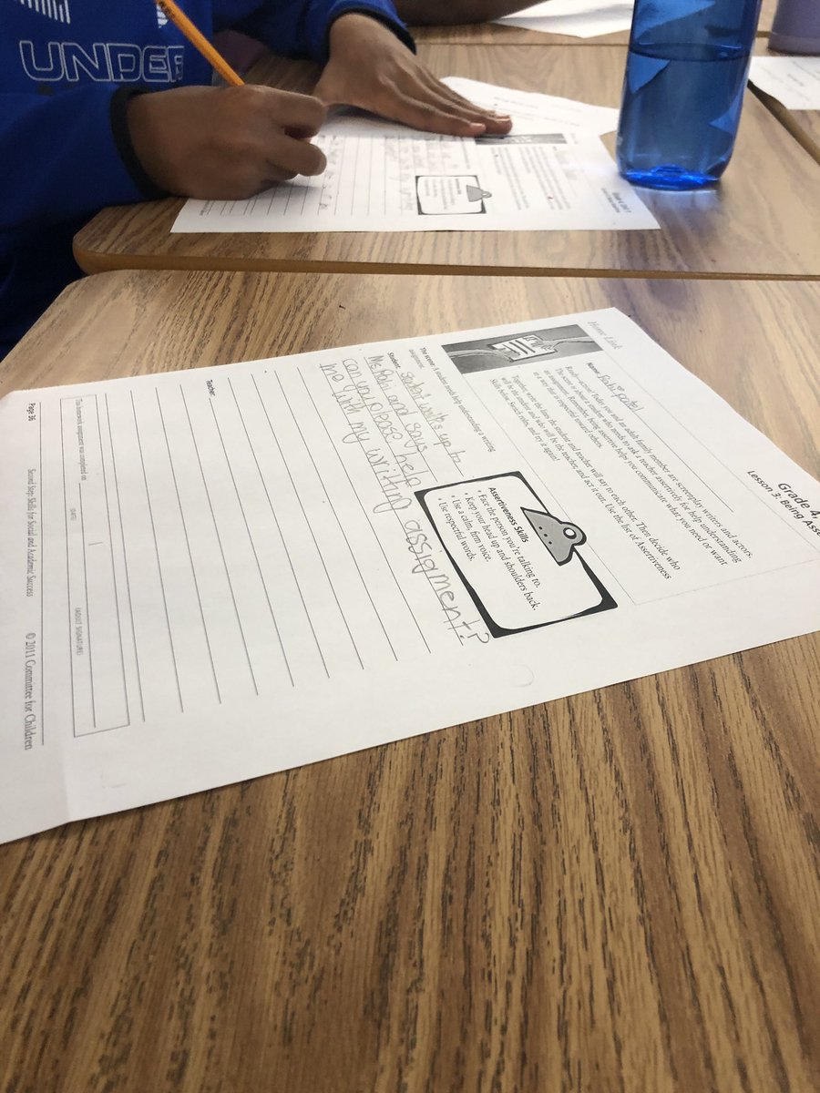 4th graders practicing assertive language.