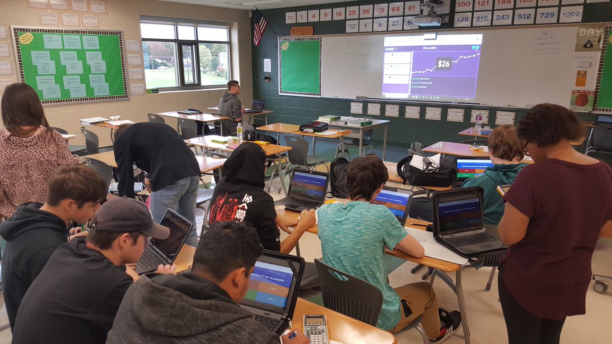 Coach_Butt's tweet photo. Had a great time using @gimkit with my algebra 2 class this morning! Students were engaged and competitive ... loved the investing aspect as students worked collaboratively!! #everystudent #everyneed #onetribe https://t.co/WecJHfAXPv