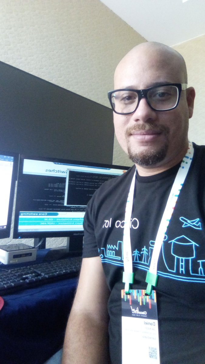 djacksonv's tweet photo. Doing some Catalyst 9K labs @ciscolivelatam #CiscoLiveLA https://t.co/jmocEZp7Jm