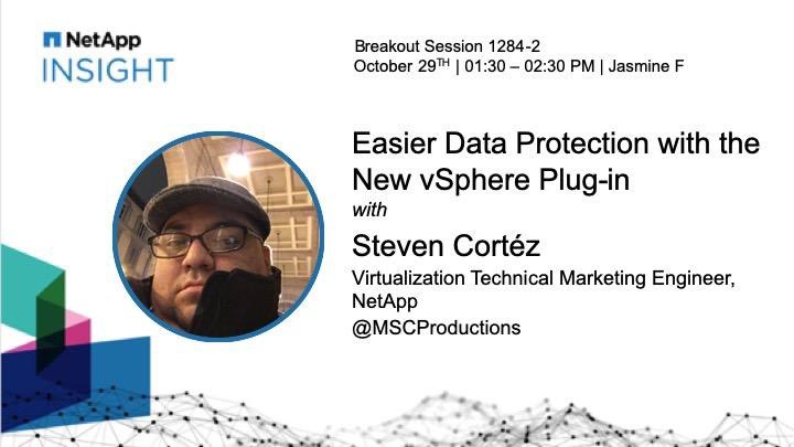 mscproductions's tweet photo. I would like to thank everyone that came out to today’s session: Easier data protection with #SnapCenter plug-in for #vCenter 4.2. https://t.co/ApY5TJOQuN