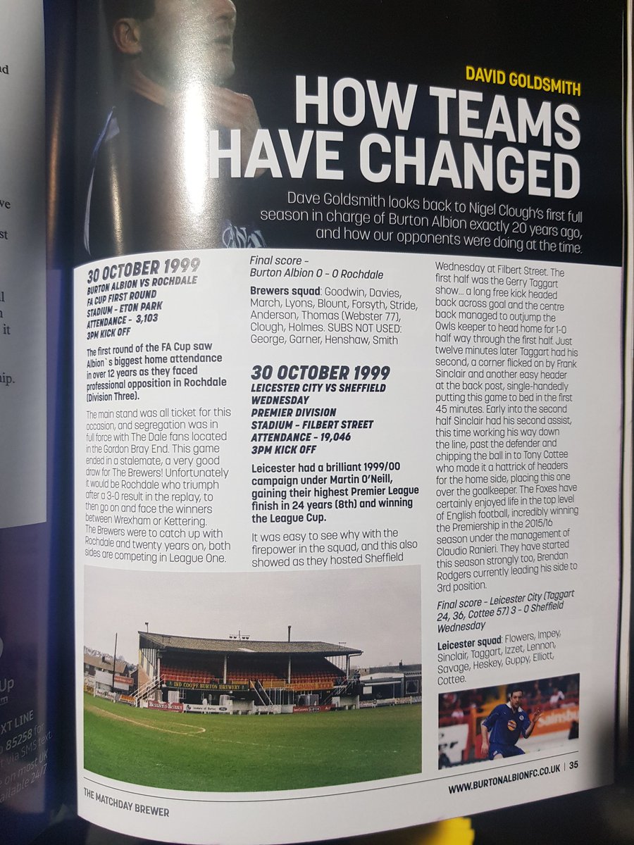 DGoldy13's tweet photo. 3 in 7 days, enjoyed writing them and see what was happening back in the day, onto Southend! #Brewers #burtonalbionfc https://t.co/aaCvdVv01G