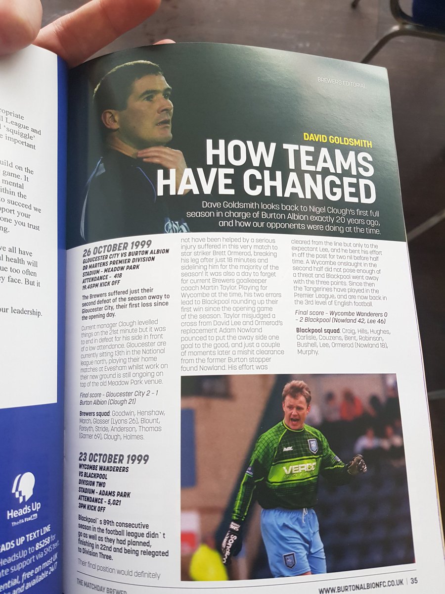DGoldy13's tweet photo. 3 in 7 days, enjoyed writing them and see what was happening back in the day, onto Southend! #Brewers #burtonalbionfc https://t.co/aaCvdVv01G