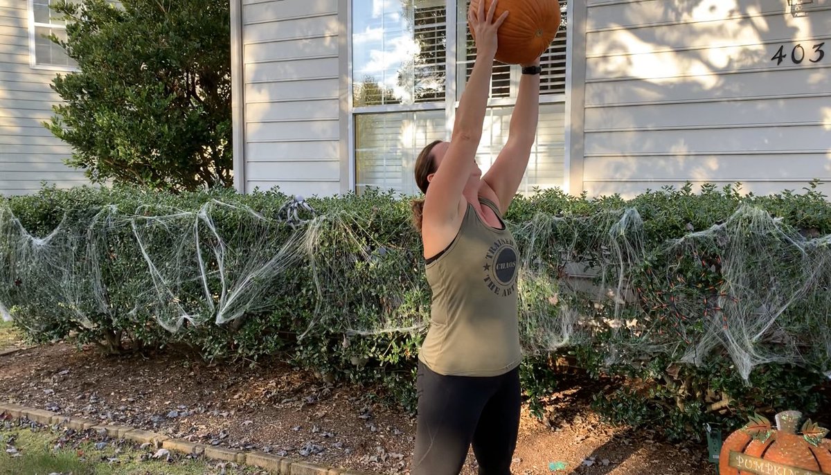MrsBrem's tweet photo. Getting my PUMPkin on this week with the #eduninja30 #trainedinchaos free 30 day fitness challenge! It’s our last week and I knew that PUMPkin patch visit would come in handy. 🎃💪🏻💥🏋️‍♀️💦 #fitteacher #fitmom #istefit #eduninjamindset #trendthepositive #TrustTheProcess https://t.co/9kcwfaWoPn