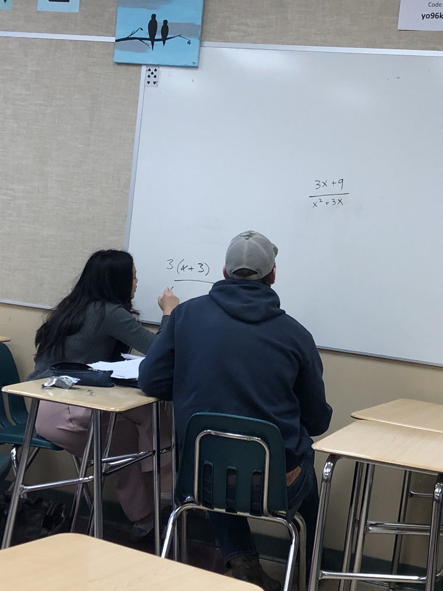 Mrs_Ingraham's tweet photo. Awesome student collaboration today happening after school -  they’re getting ready for an upcoming quiz by walking each other through practice questions! Go team! #mathisfun #collaborationforthewin @gpcsd @StJoesCHS https://t.co/NtoIQpooBA