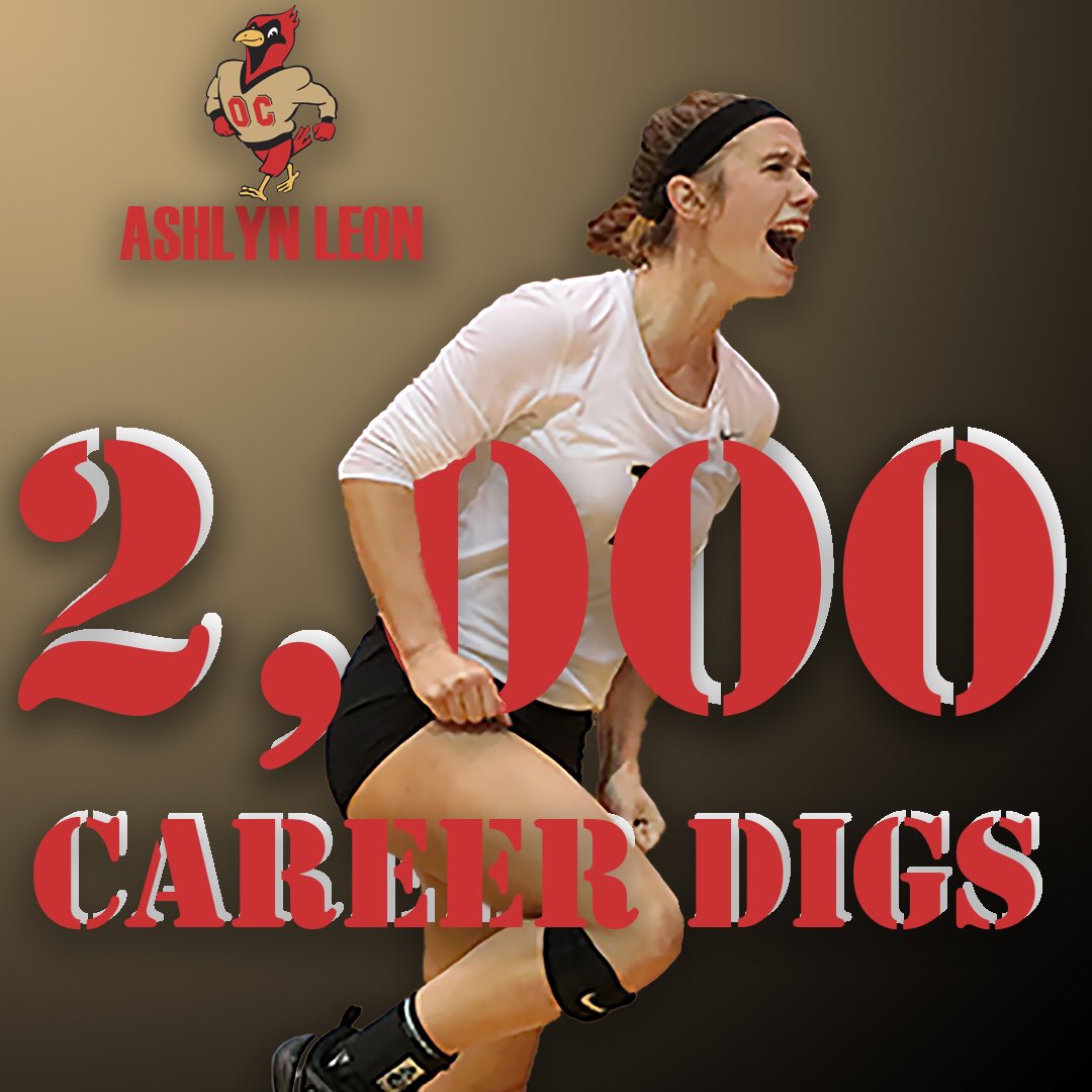 Ott_Athletics's tweet image. Senior libero Ashlyn Leon reaches 2,000 career digs in the second set at Ohio Northern, becoming just the third player in school history to surpass 2K!! Cardinals are currently tied with the No. 10-ranked Polar Bears at one set each. 👏 🏐