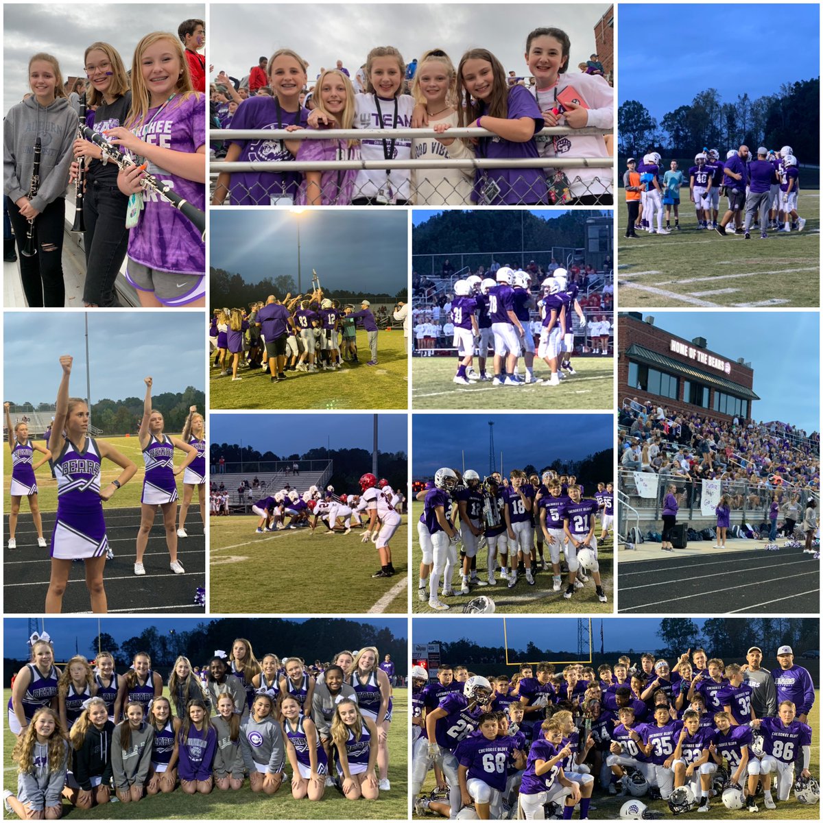 BEARS WIN!!! Congratulations  to our undefeated CBMS Football Team and Cheerleaders in their 12-0 win over Davis in the Football Championship game! Thanks for an amazing season! 💜🏈🐻