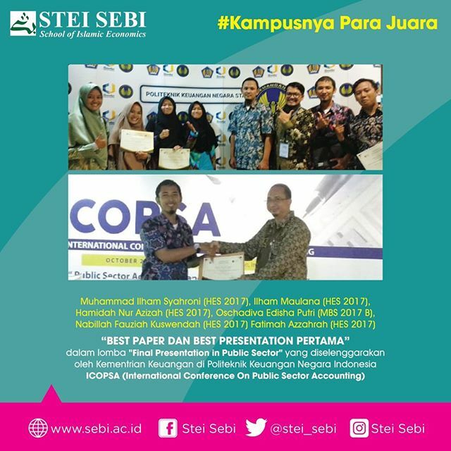 stei_sebi's tweet photo. Prestasi membanggakan berhasil ditorehkan oleh mahasiswa STEI SEBI terdiri dari Muhammad Ilham Syahroni (HES 2017), Ilham Maulana (HES 2017), Hamidah Nur Azizah (HES 2017), Oschadiva Edisha Putri (MBS 2017), Nabillah Fauziah Kuswendah (HES 2017), Fatimah… https://t.co/m2lCjZgjnL https://t.co/E5YGZGlpoP