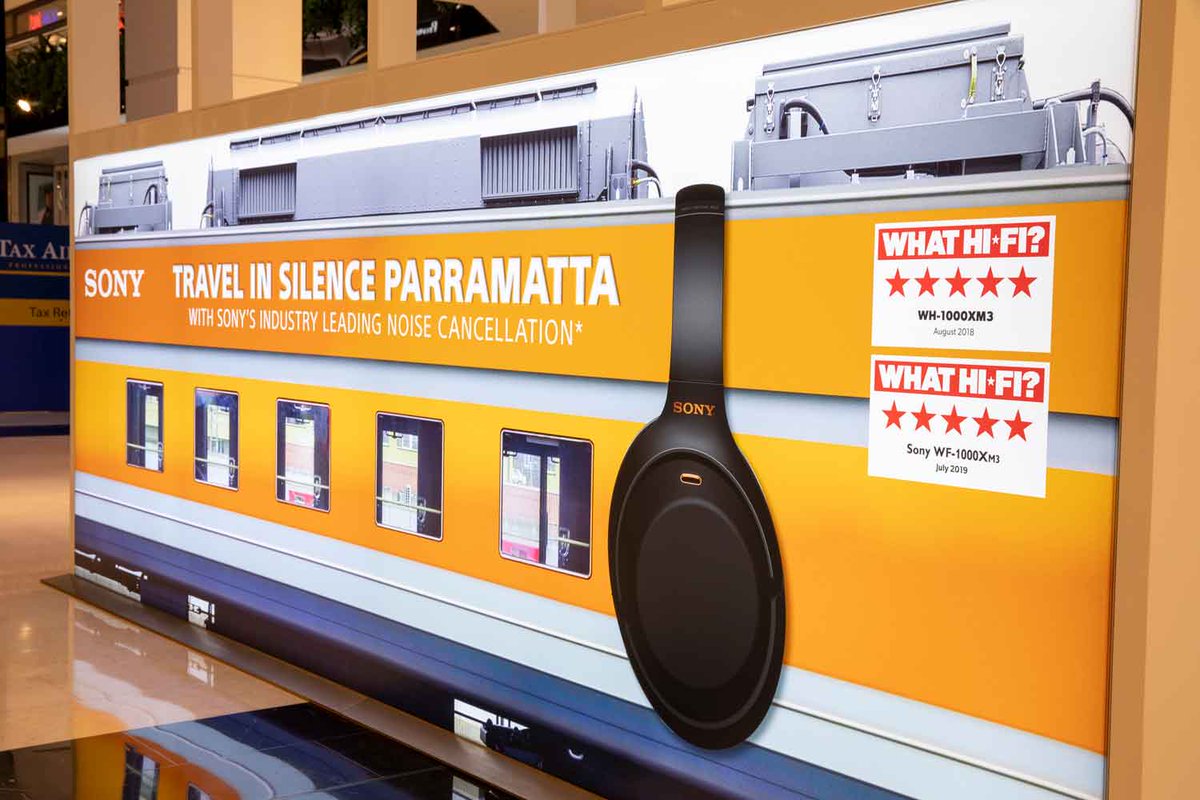 To coincide with the launch of Sony’s new store at Westfield Parramatta, Exhibitionco designed and built this temporary Pop-up space outside the new location. A great opportunity to check out and trial the headphones on display.