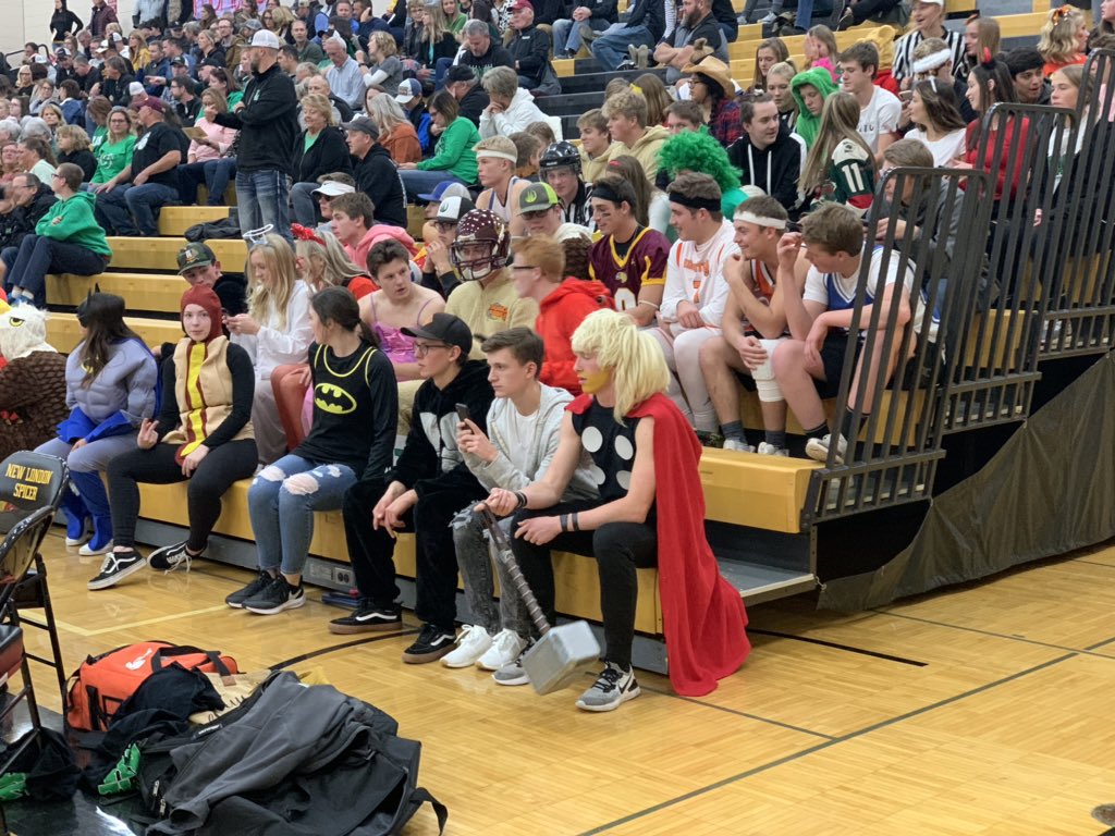 Among those cheering for <a href="/Litchfield465/">Litchfield School MN</a> is the God of Thunder himself, Thor. I fear the dent Mjolnir leaves on the court.
