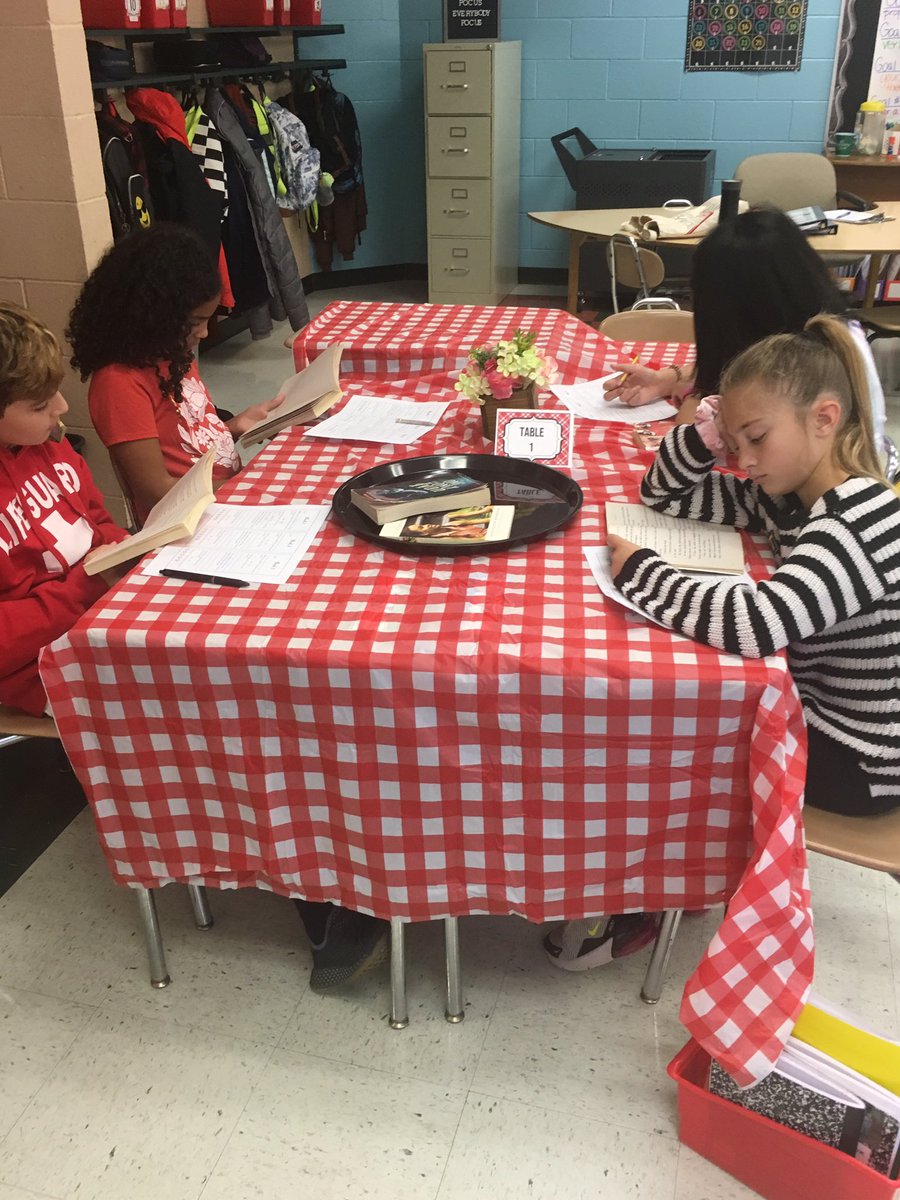 MrsByrnes5th's tweet photo. Welcome to Cafe 202! Students devoured so many wonderful books and can’t wait to start book clubs! #booktasting #NMUKnight @NMBerkley_NJ https://t.co/vQJaQxT0Ze