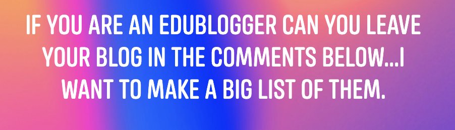 I am trying to make a big list of blogs

If you are an edublogger ---->could you kindly leave your blog address in the comments.

🙏🙏🙏🙏🙏🙏🙏🙏🙏🙏

#edchat #googleei #adechat
