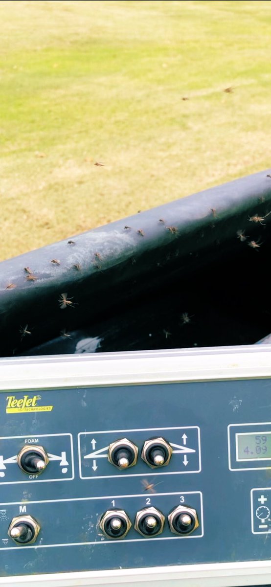Campbell_Turf's tweet photo. It was a beautiful day to break in the ‘new’ ride on a beautiful course. As always, Thanks for having me out for your pre-emerge application @BrentLeBlanc7. Those 🦟 were some kind of fierce today! https://t.co/MAIujpXO33