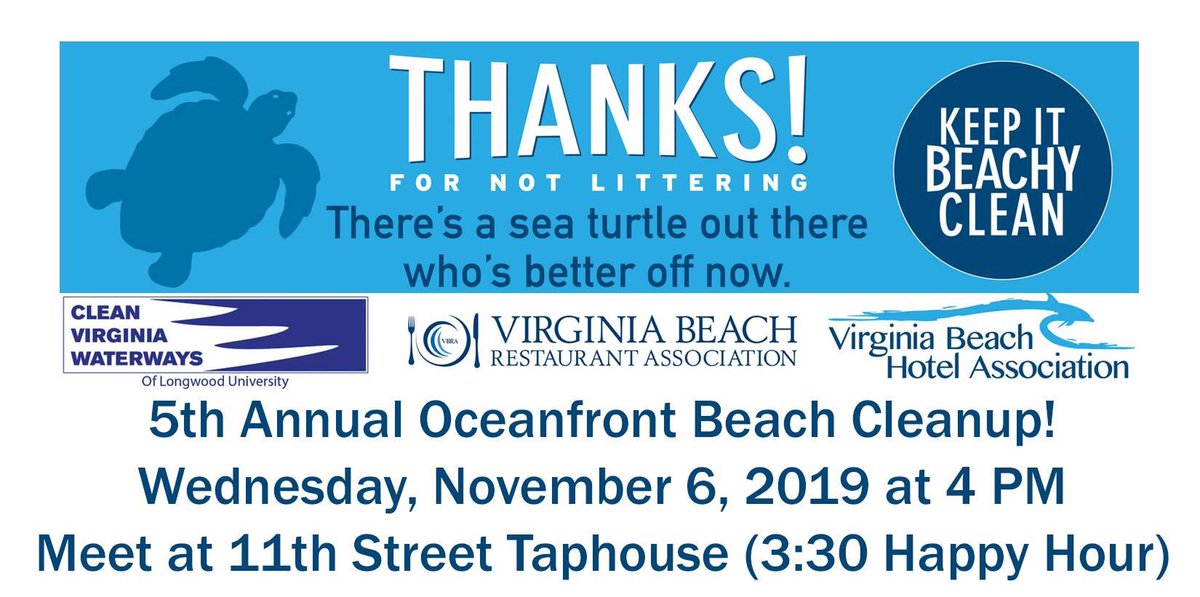 Keep It Beachy Clean (@beachycleanvb) on Twitter photo Join <a href="/BeachyCleanVB/">Keep It Beachy Clean</a> <a href="/VBRestaurants/">Virginia Beach Restaurant Association</a> and VB hotel association for a #beachcleanup on Wednesday, Nov. 6. #virginiabeach #cleanbeaches Join <a href="/BeachyCleanVB/">Keep It Beachy Clean</a> <a href="/VBRestaurants/">Virginia Beach Restaurant Association</a> and VB hotel association for a #beachcleanup on Wednesday, Nov. 6. #virginiabeach #cleanbeaches