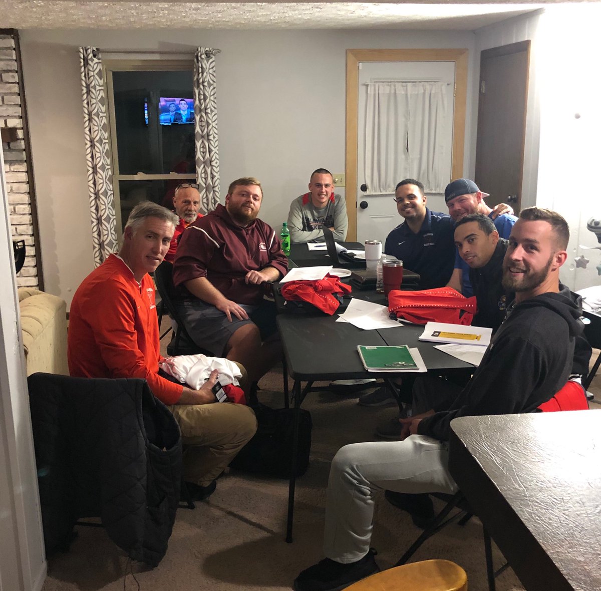 Coach_JTurner's tweet photo. Had a great staff meeting with our Middle School Coaches! #EveryLevelMatters Then had our last High School staff meeting before the season starts! We are ready to go! #Allin #WhyNotUs #BeBrave #GoTime https://t.co/dSt0iV5pEs