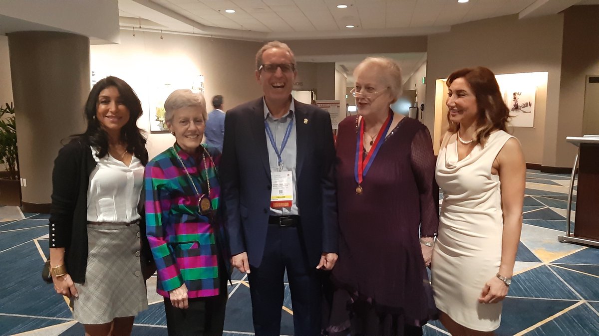 A Historical Night in San Francisco.. with Mariam and Karima Ismail first Egyptian Lady Surgeons initiated as Fellows of ACS with Dr. Rusch, President of ACS and Dr. Numann, Past President of ACS.. #acscc2019 #ACS2019 #AWS2019