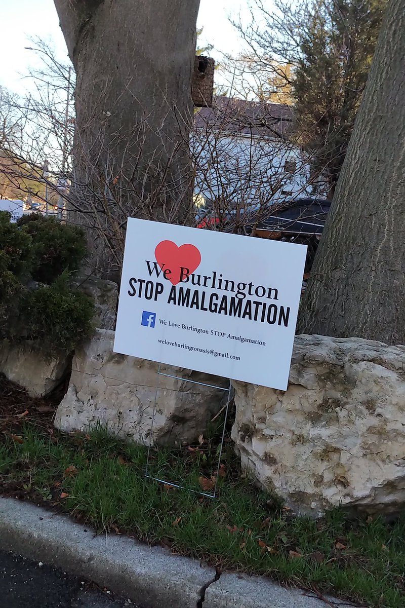 burlington_we's tweet photo. Thank you to everyone who displayed our lawn signs!  We can now have the pleasure of removing them, knowing our voices were heard, and we did Stop Amalgamation! If you could remove your sign and discard it, we would appreciate it.  If you'd rather keep it as a souvenir, feel free https://t.co/Z33gjVvW25