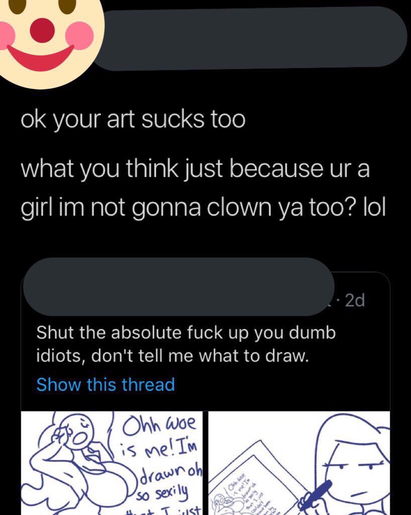 I apologize for being out of character but never tear another artist down. We’re supposed to support each other, not pull each other down just because we disagree