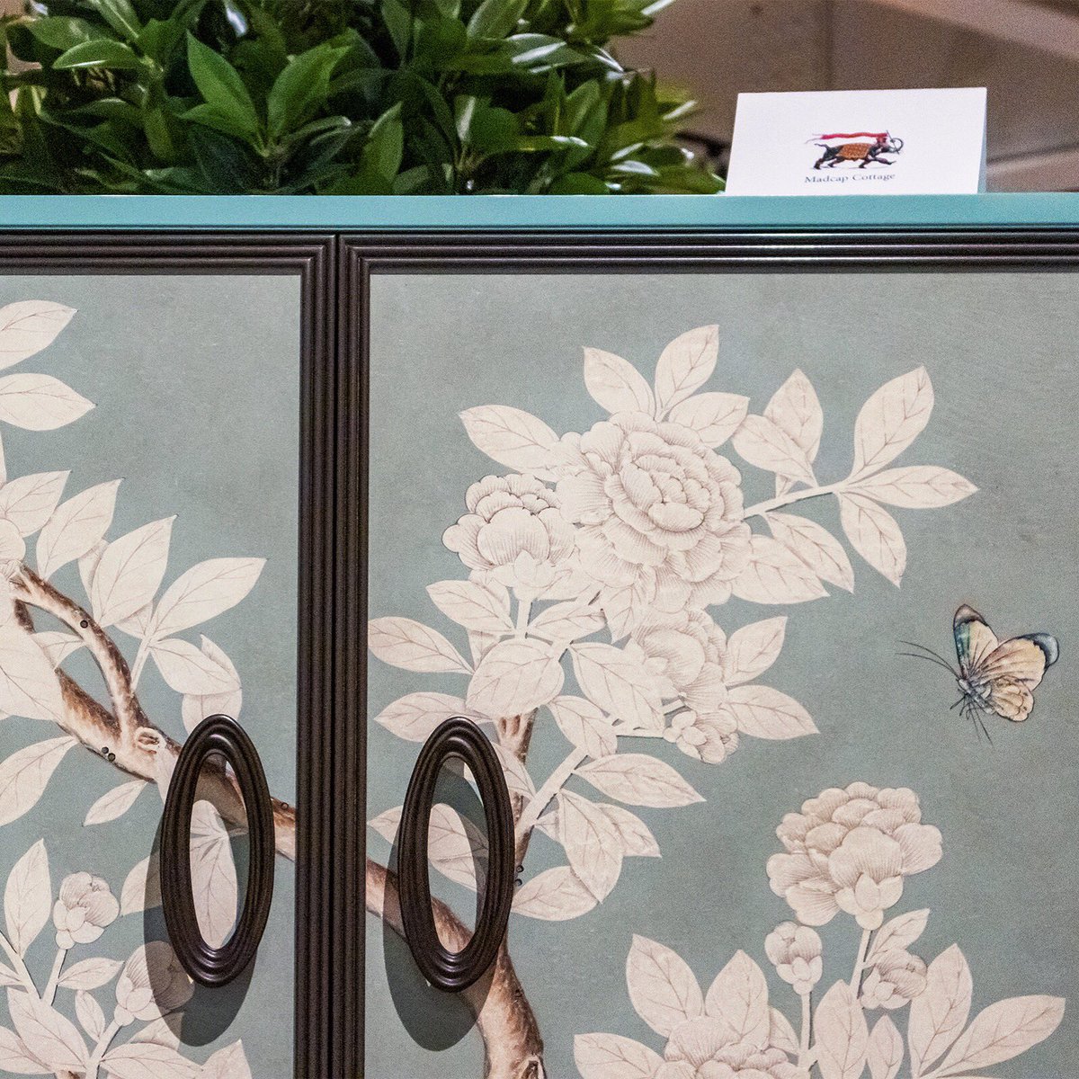 KindelFurniture's tweet photo. Detail of a special Facets Chest designed by @MadcapCottage  featuring @GracieStudio Hampton Garden! 
Style Spotted by @shaylacopas during @HPMarketNews this fall. ❤️🍁🔥
.
.
#kindelgrandrapids #facetscollection #madcapcottage #hpmkt2019 #shaylacopas #hpmktss19 #graciestudio https://t.co/kKhQZT4EVT