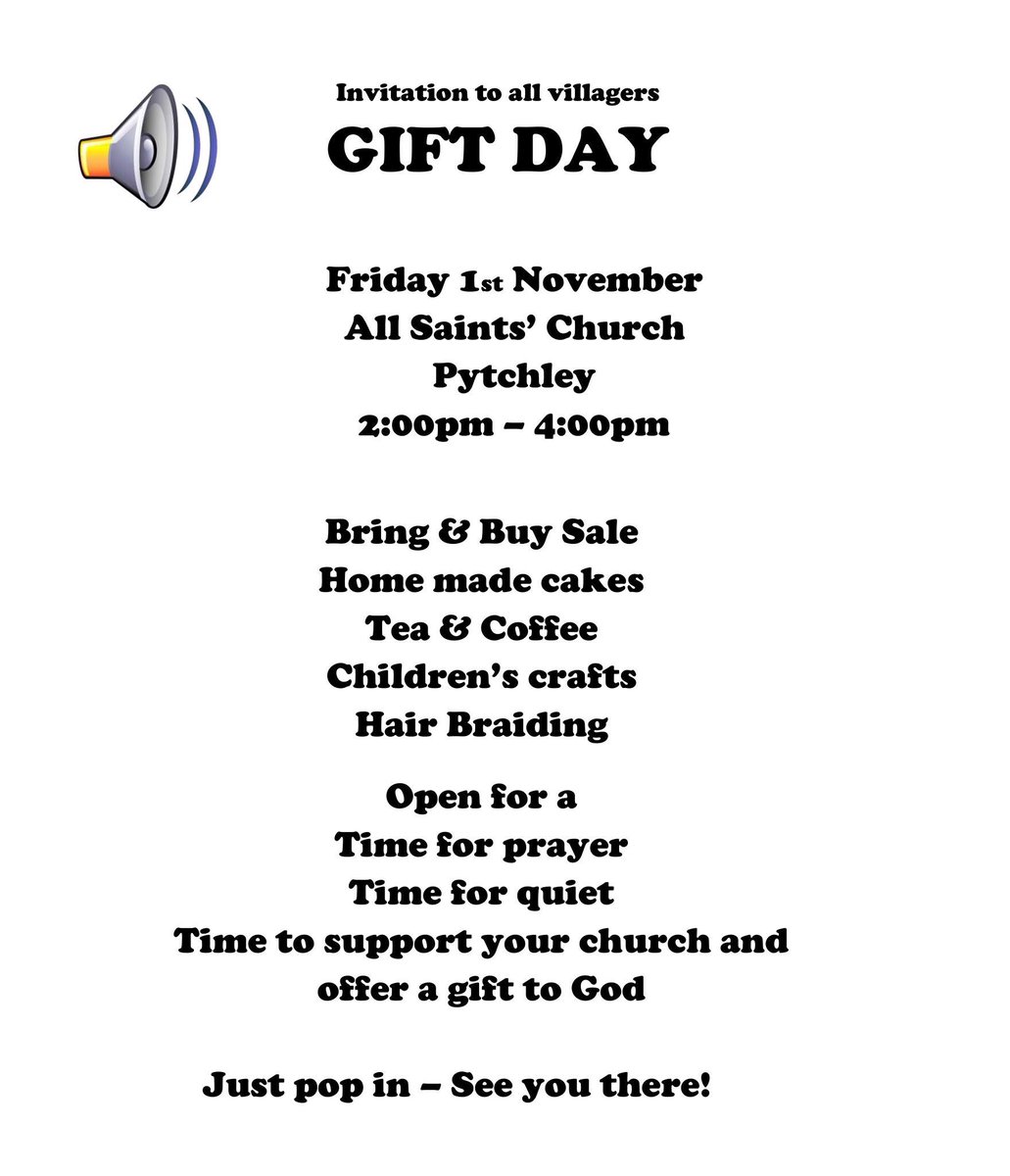 pytchleychurch's tweet photo. This Friday 😊 https://t.co/sNB9R1zVZg