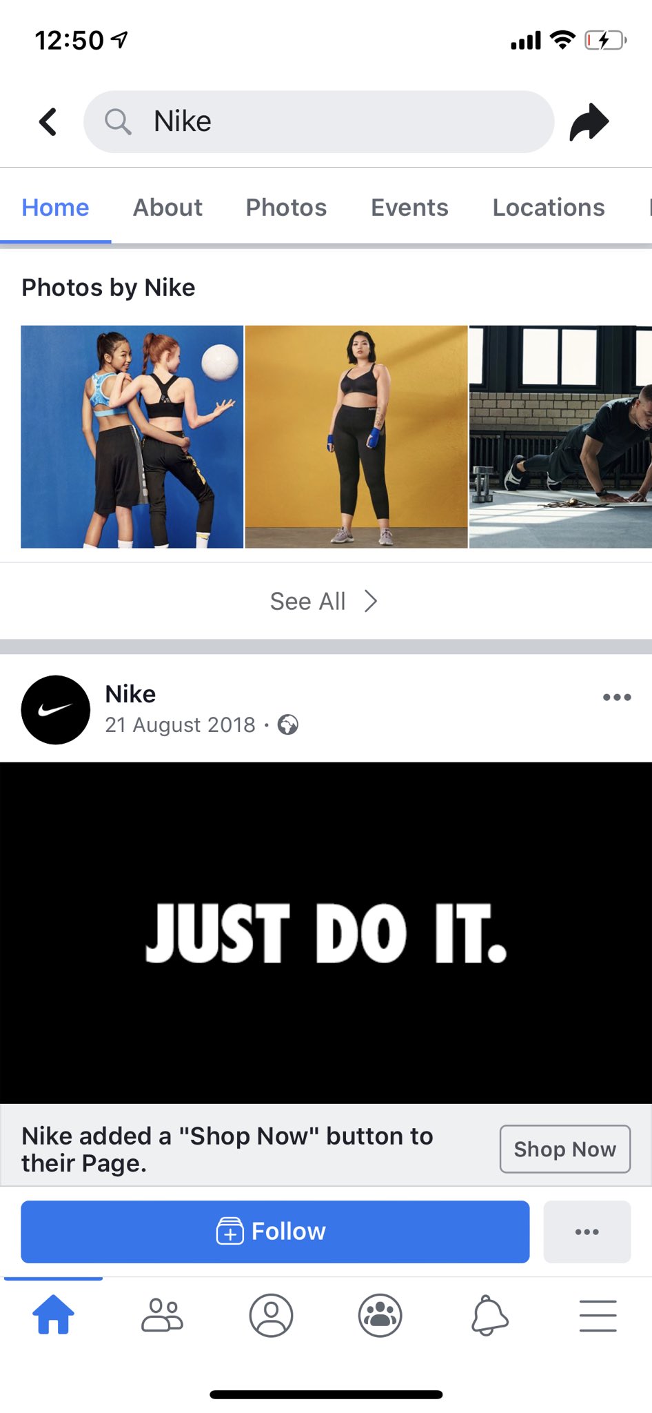 Jerry Daykin on Twitter: "For what it's worth Nike over 200 adverts live in Adidas about 30. Nike also has about 400 page admins vs Adidas' 50 which