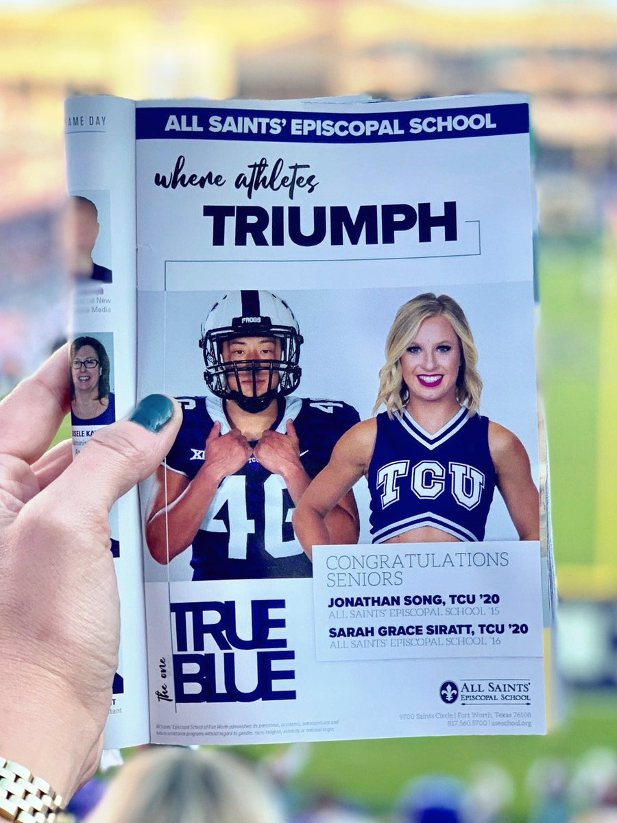 aseschoolalumni's tweet photo. Hey remember last weekend when Jonathan Song made a 52-yard field goal? Yes, THAT HAPPENED. 🤩
We 💜 our TCU athletes, Jonathan Song and Sarah Grace Siratt!
#onetrueblue #whereathletestriumph https://t.co/VebQ5m9pKb