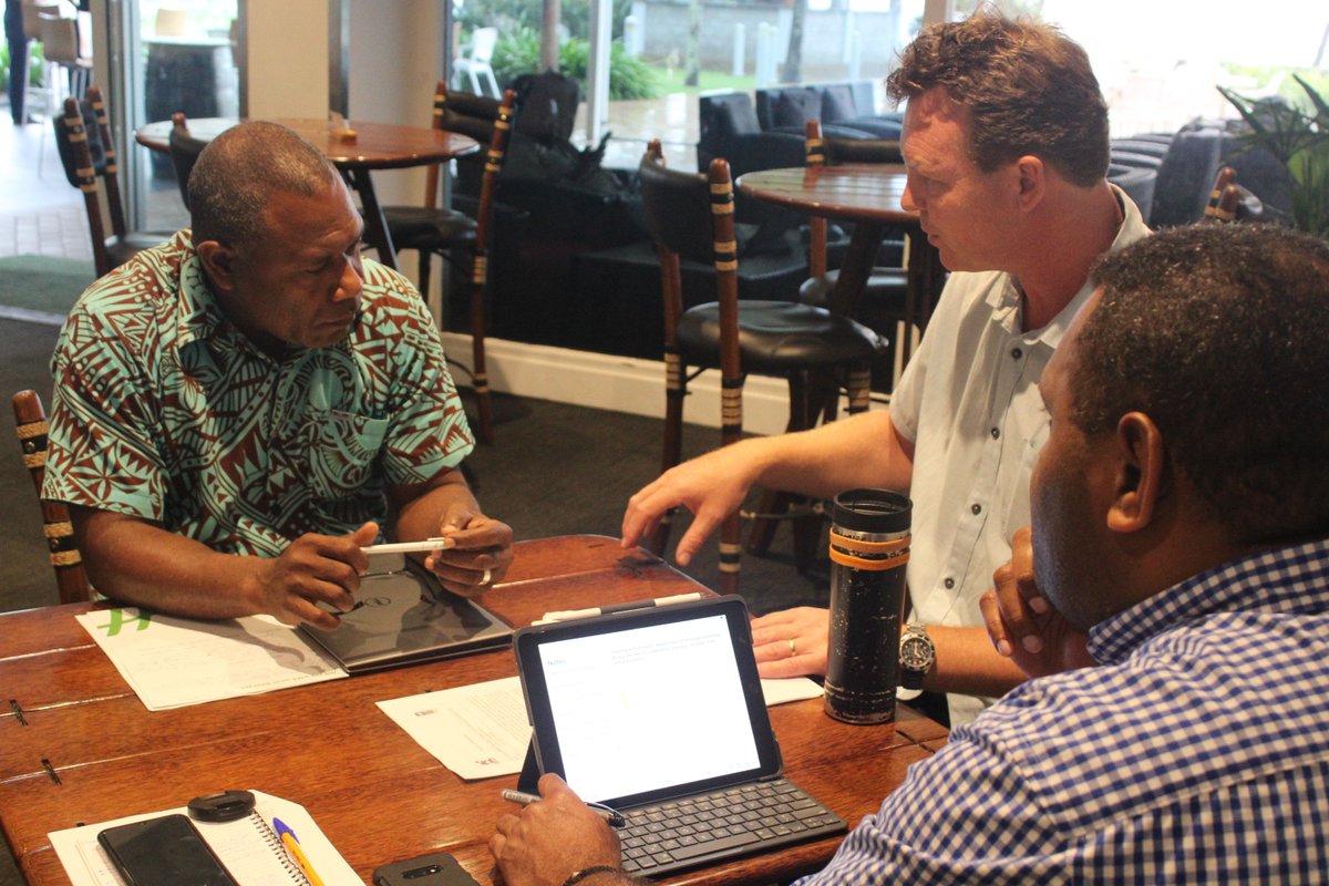 RESPACatUNDP's tweet photo. Successful meeting 2dy with Director🇻🇺#DSPPAC Jerry Lapi to reconfirm @UNDP_Pacific RESPAC commitment. ➡️Support 4 the Maewo #2ndHomeProj. ➡️#PDNA #DRF training of🇻🇺Govt officials & key stakeholders involved in #Disaster #Preparedness #Recovery & #Planning. Proj funded by 🇷🇺 Fed. https://t.co/wkvyUCCSdN
