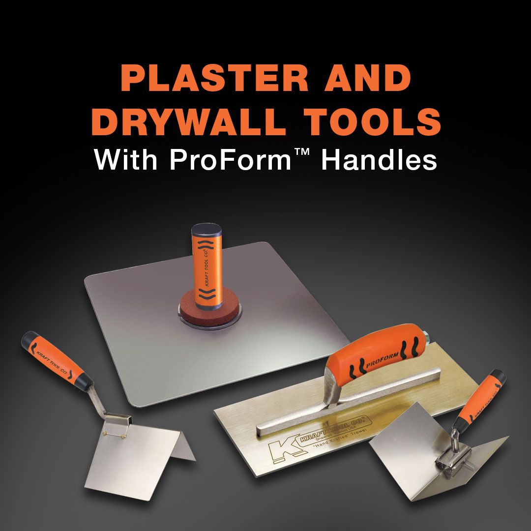 KraftTool's tweet photo. Nothing spooky or scary about the ProForm® Soft Grip handle! Textured ribbing provides a comfortable feel and a great grip even when wet. #ToolTuesday⠀
#ConcreteTools #Brickwork #MasonryTools #DrywallTools #PlasterTools #TileTools #ConcreteConstruction #Construction #Tools https://t.co/eopFSPo0ta