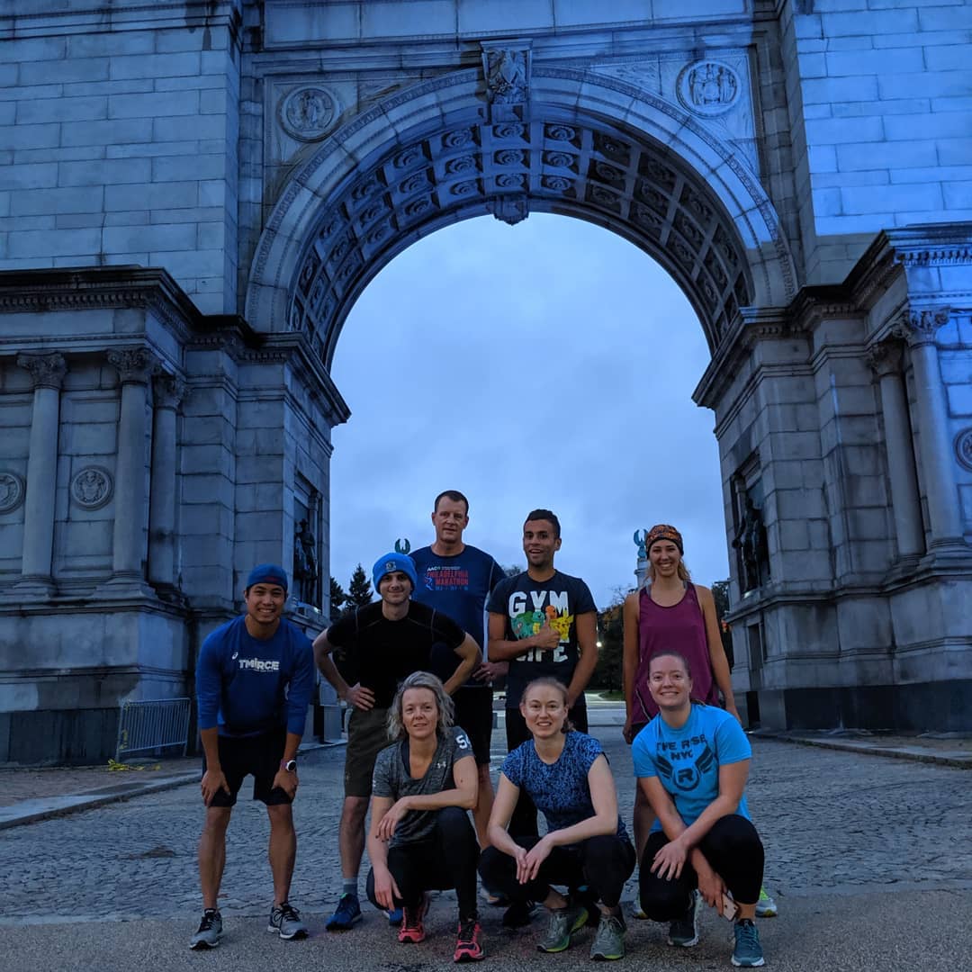 It was a badass kind of morning at Grand Army Plaza. Kirsten led us on a infinite trick or treat circuit and we finished with the Time Warp 💪