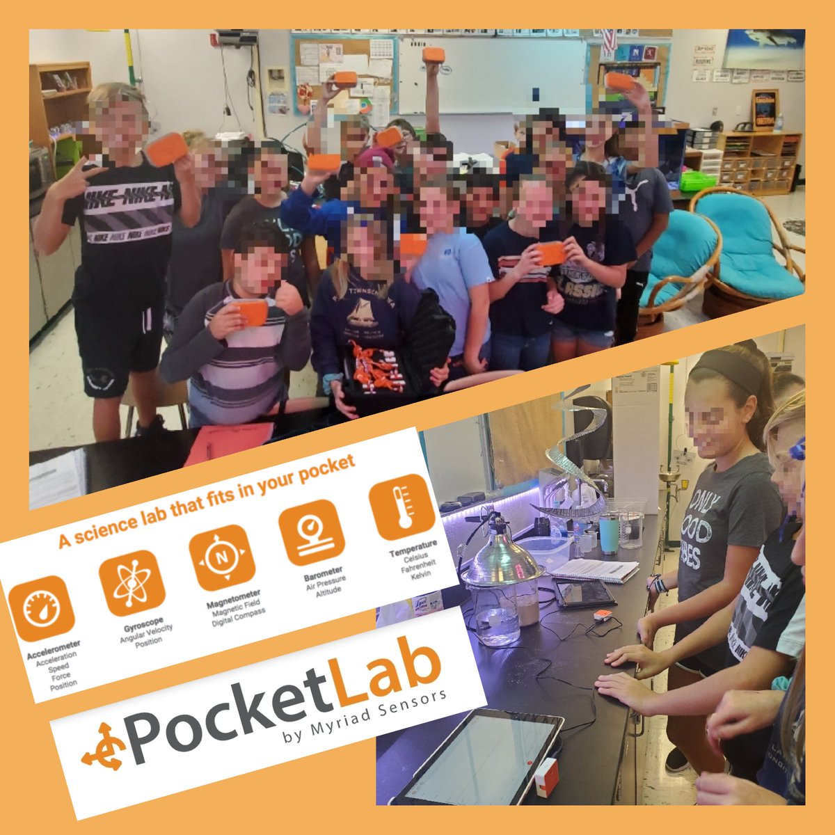 What type of surface heats up faster? Students enjoy collecting live data for the first time!!! Looking forward to analyzing the data tomorrow and finding out more about what affects Earth's weather and climates. <a href="/ThePocketLab/">PocketLab</a> <a href="/DonorsChoose/">DonorsChoose</a> <a href="/YoungSheldonCBS/">Young Sheldon</a>