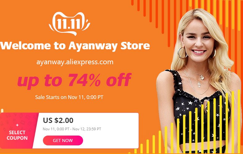 ayanway's tweet image. Big sales in Aliexpress will starts,follow us pls,thank you.
amazing price and coupons here   ayanway.aliexpress.com