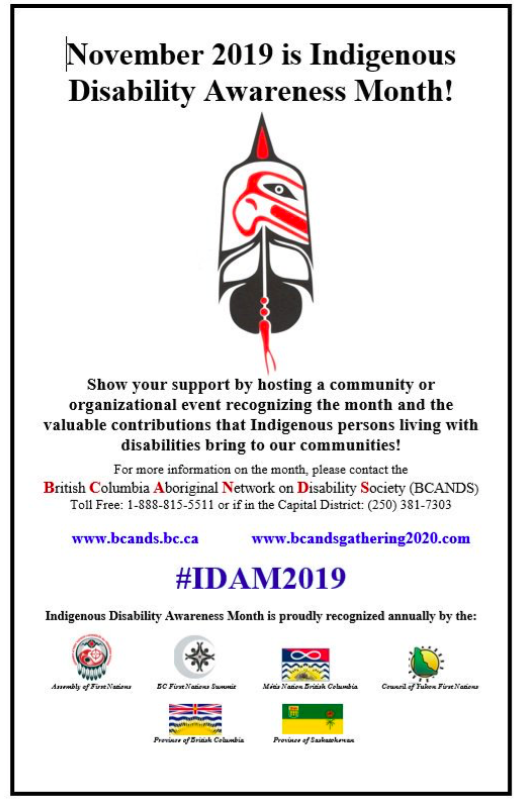 InclusionBC's tweet photo. November is #IndigenousDisability Awareness Month! Look out for events happening in your community & join us in celebrating the valuable contributions that Indigenous persons living with a disability bring to communities across Canada! #Inclusion https://t.co/zGvR8GMJ7B