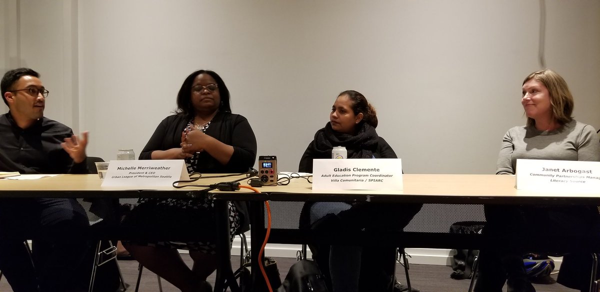 markdeloura's tweet image. Excellent panel on digital equity @hubsea with @SeaTechBoard, @SeaUrbanLeague, Villa Communitaria, and @LiteracySource tonight!