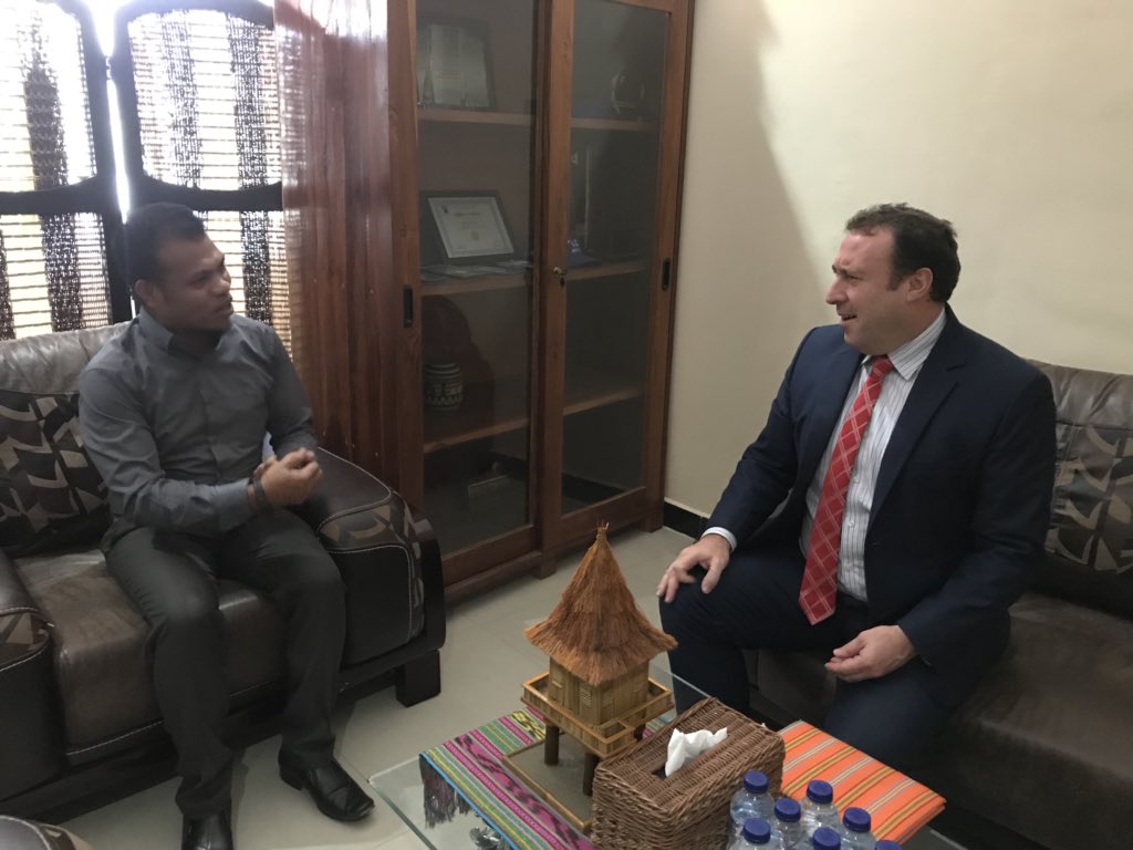 Really good discussion with Secretary of State Training and Employment #Timorleste on how we keep building the great two-way benefits of the Seasonal Workers Program and the Pacific Labour Scheme.  Numbers up again this year!  <a href="/SWP_TL/">SWP Timor-Leste</a> @SWPAustralia