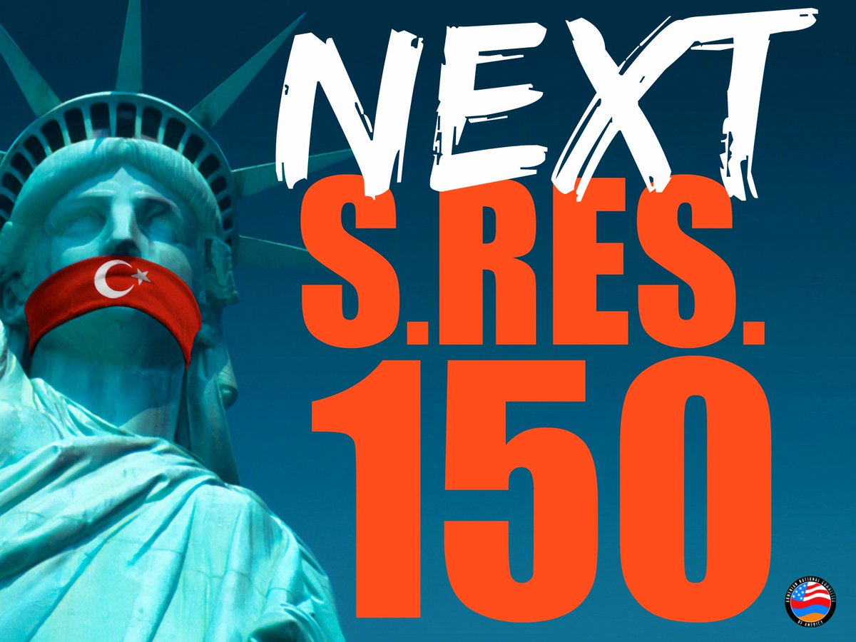 ANCA_DC's tweet image. Next: S.Res.150

Let's build on the momentum of tonight's overwhelming adoption (405 to 11) of the #Armenian #Genocide Resolution in the US House, by encouraging the Senate to move quickly to pass this bipartisan anti-genocide measure.