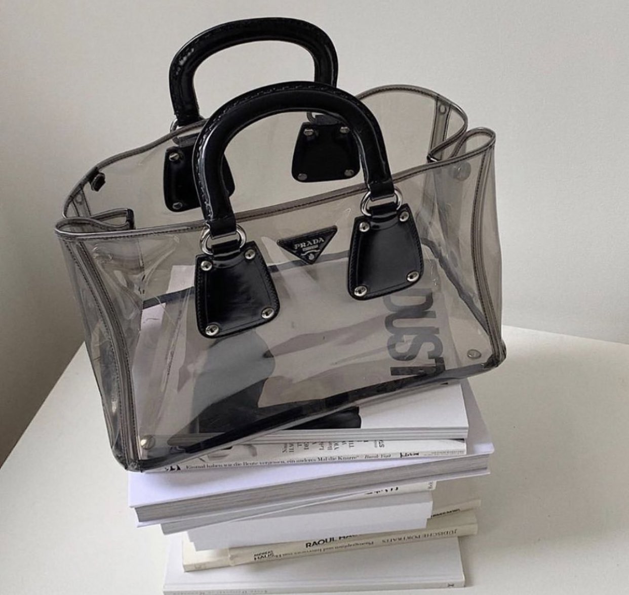 ✭ on X: prada transparent bag  / X