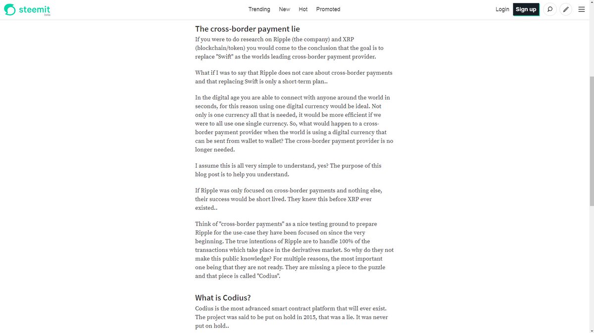 7/ So what role will XRP play in the new system? Kendra stated that XRP would be used with Codius to run the $1.4 quadrillion derivatives market. She predicted this before  @Fame21Moore did, "before it was cool" (and taken as a given by the XRP community)