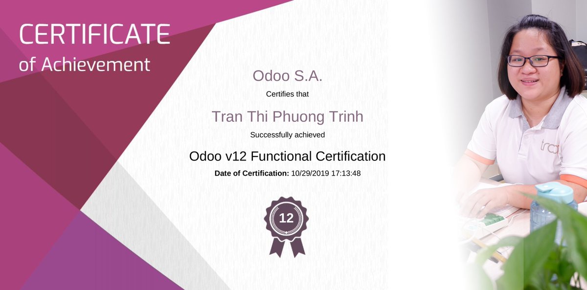 trobz_official's tweet photo. Another #Odoo-certified functional consultant at Trobz https://t.co/n63TH34jR5