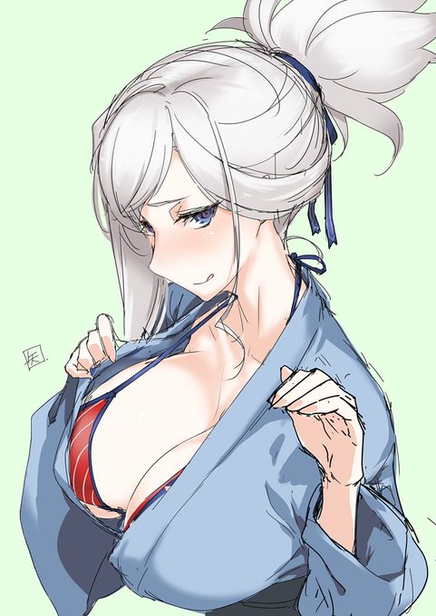 落書き:胸チラ武蔵ちゃん。 