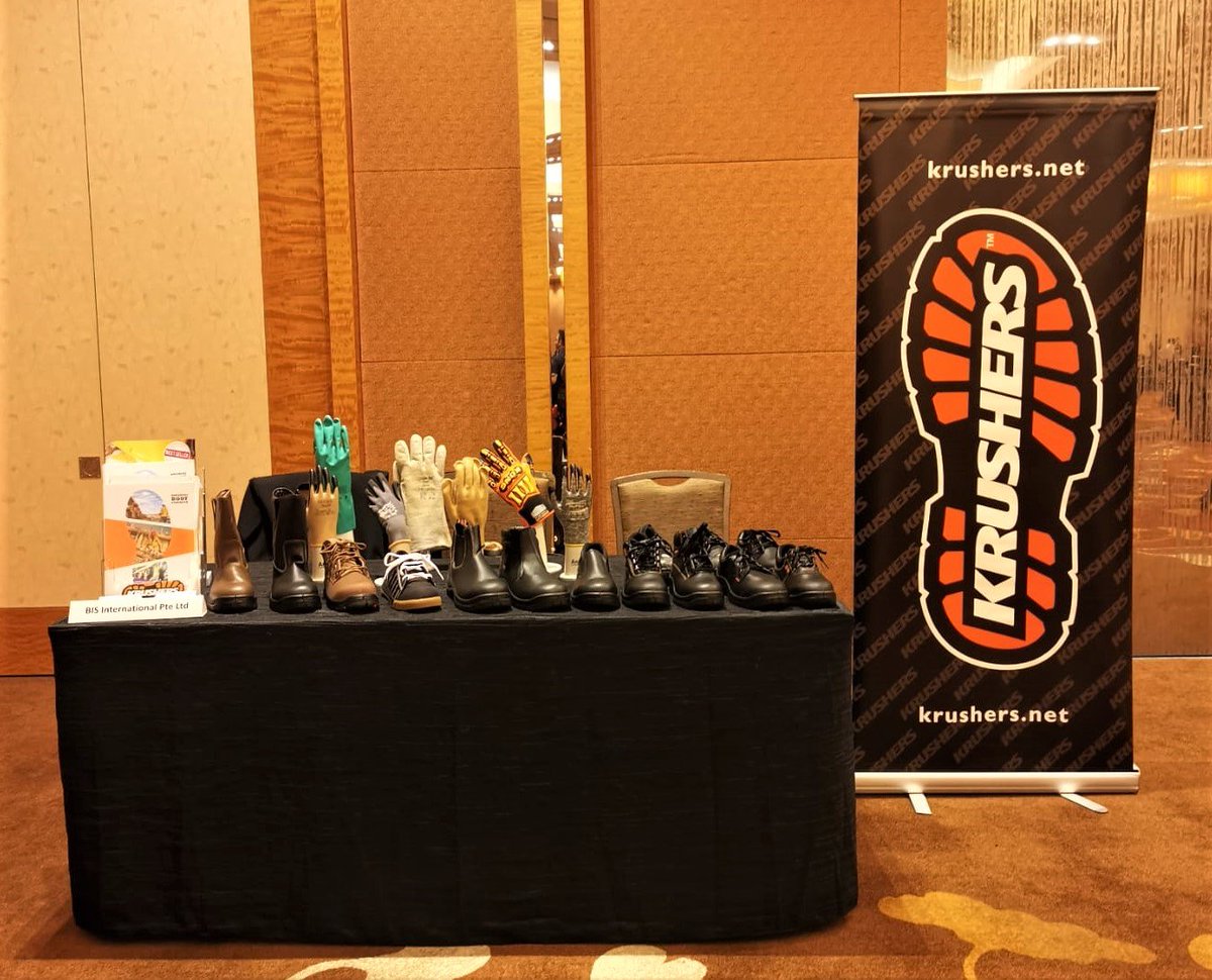 BisSafety's tweet photo. SISO WSHO Conference 2019

Our recent participation in the 17th SISO WSHO conference 2019, showcasing our extensive range of safety shoes &amp; gloves. 

Contact us today for a hassle free consultation on your hand &amp; foot protection needs.

#bissafety #yoursafetypartner #siso #wsho https://t.co/i7vcJbvLYN