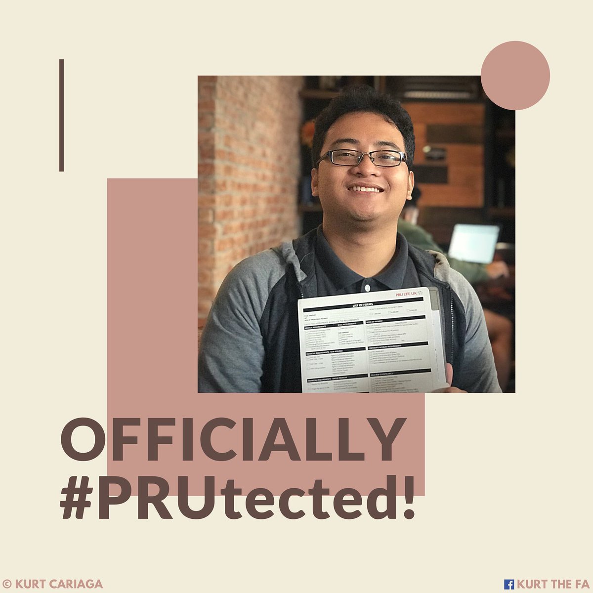 FinancialArcher's tweet photo. Congrats for being #PRUtected! π
Currently a Financial Analyst for a huge corporation, he knows that being financially secured is important.
Thank you for the trust!
#KurtTheFA
#WeDO
Photo posted with clientβs consent. https://t.co/28RG1NzMQa