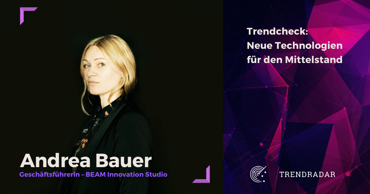 DigitalZBerlin's tweet photo. 🚀 Spotlight on: #Trendradar Referentin Andrea Bauer,  Geschäftsführerin des BEAM Innovation Studio macht den #Trendcheck und erklärt, wie #KI, #IoT oder #Blockchain dem #Mittelstand helfen können.

Zur Veranstaltung ▶️ https://t.co/AlddheWgep 

@Andrea__B https://t.co/A3B4lEkpnj